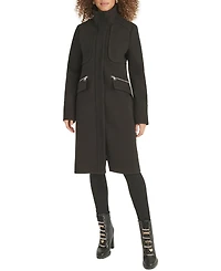 Karl Lagerfeld Paris Women's Zip-Front Boucle Coat, Created for Macy's
