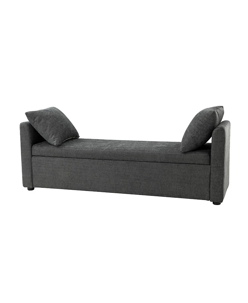 Hulala Home Rosana Transitional 59.4" Wide Storage Bench