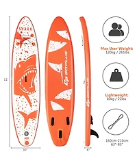 Costway Inflatable Stand Up Paddle Board with Backpack Aluminum Pump