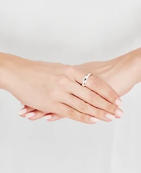 2-Pc. Set Wavy Polished Stack Rings Sterling Silver & 14k Gold-Plate