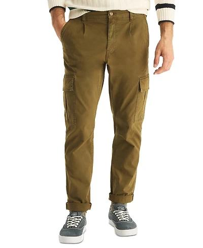 Nautica Men's Classic-Fit Stretch Twill Pleated Cargo Pants