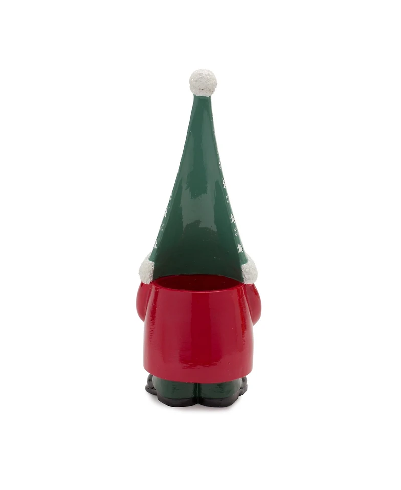 Slickblue Stone Holiday Gnome Figurine with Present Accent (Set of 2)