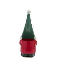 Slickblue Stone Holiday Gnome Figurine with Present Accent (Set of 2)