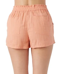 O'Neill Juniors' Carla Cotton High-Rise Pull-On Shorts