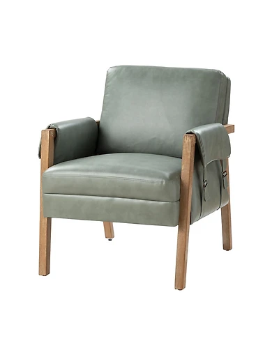 Olivia Farmhouse Armchair with Solid Wood Frame