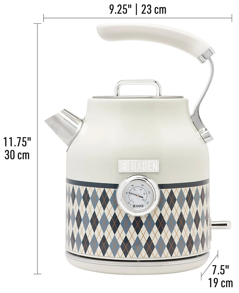 Haden Argyle 7-Cup Stainless Steel Electric Cordless Kettle, 75138