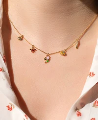 Girls Crew Disney Multi-Color the Little Mermaid Charm Necklace