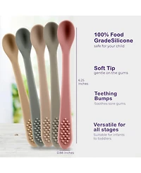 Sperric Baby Spoons First Stage Silicone Baby Spoon – Self Feeding Baby Utensils – Infant Spoons First Stage Baby Feeding Spoon