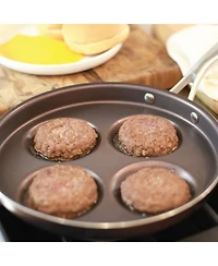 Techef - Eggcelente Pan, Swedish Pancake Pan, Plett Pan, Multi Egg Pan, 4-Cup Egg Frying Pan, Nonstick Egg Cooker Pan