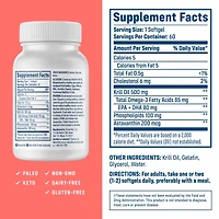 NativePath Antarctic Krill Oil - Wild-Caught Omega 3 Krill Oil 500mg Softgels with Epa, Dha and Astaxanthin - 60 ct