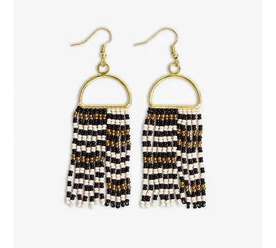 Allison Beaded Fringe Earrings