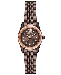 Michael Kors Women's Lexington Three-Hand Chocolate Stainless Steel Watch 26mm