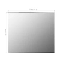 vidaXL Frameless Mirror 27.6"x19.7" Glass