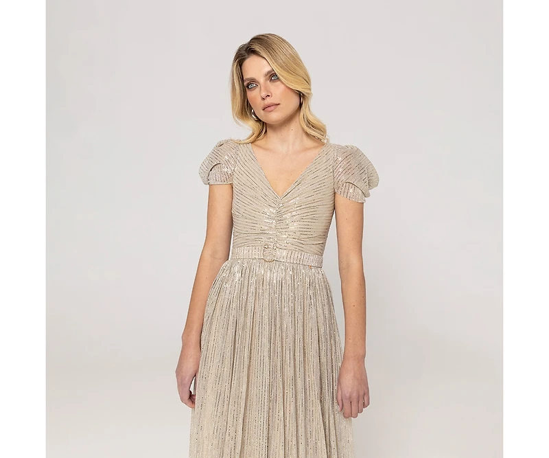 Nissa Women's Embelished Tulle Maxi Dress