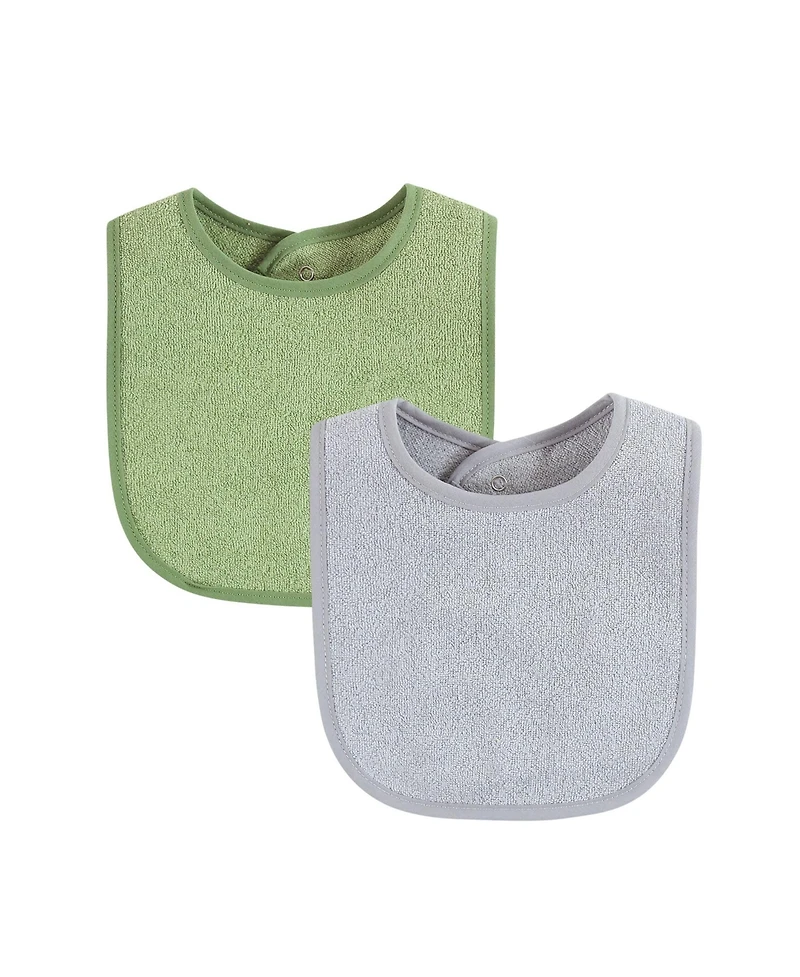 Hudson Baby Drooler Bib with Waterproof Lining, One 10-Pack