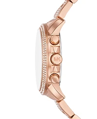 Michael Kors Women's Brynn Chronograph Rose Gold-Tone Stainless Steel Watch 40mm