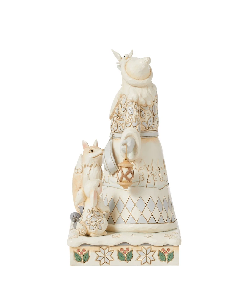 Jim Shore White Woodland Santa Holding Dove Figurine