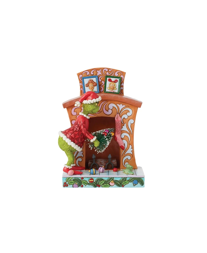 Jim Shore Grinch Pushing Sisal Tree Up Figurine