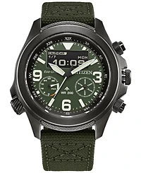 Citizen Eco-Drive Men's Chronograph Promaster Green Cordura Strap Watch 44mm