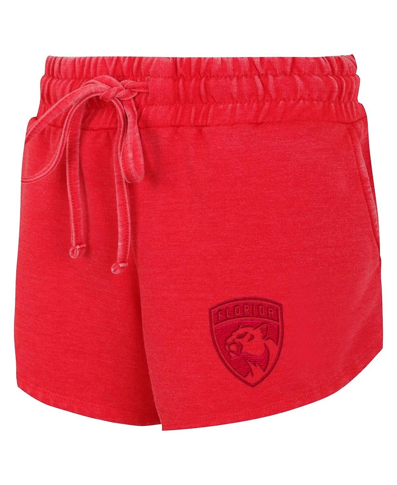 Concepts Sport Women's Red Florida Panthers Volley Fleece Shorts