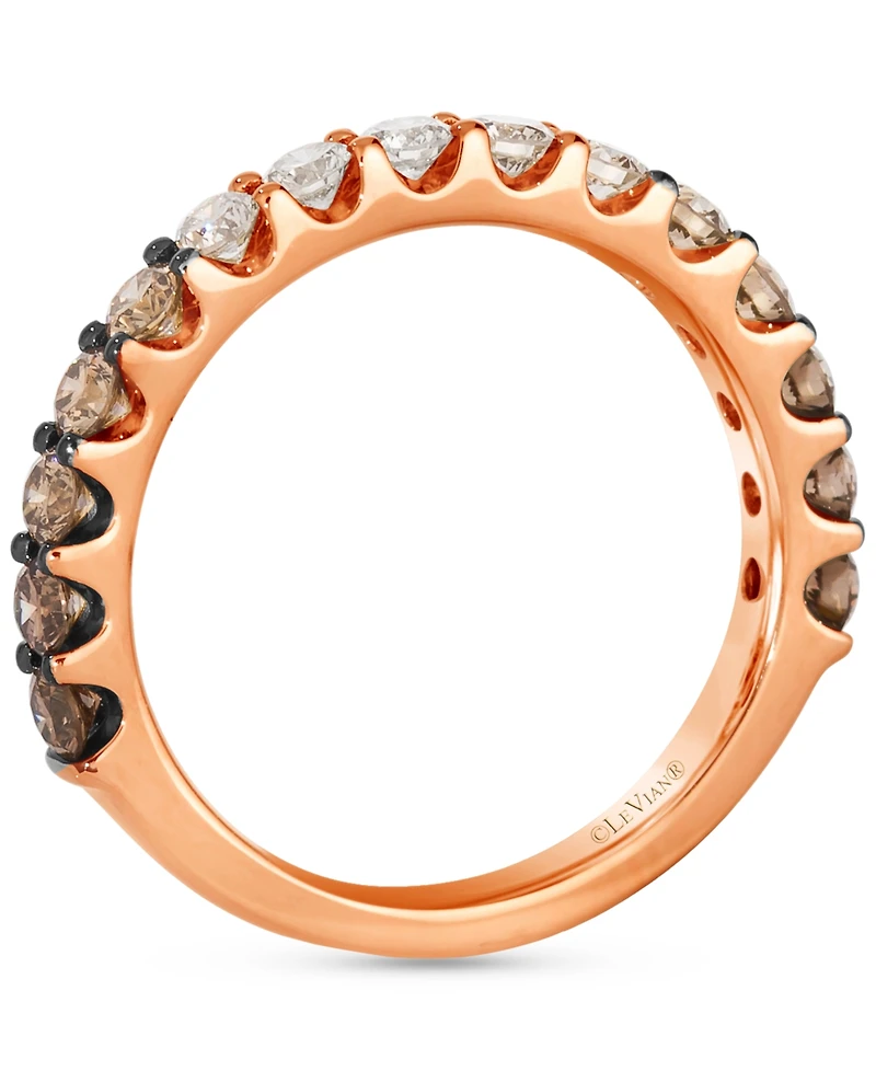 Le Vian Chocolate Ombre Diamond Band (1 ct. t.w.) 14k Rose Gold or Yellow