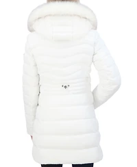 Laundry By Shelli Segal Women's Faux-Fur-Trim Hooded Puffer Coat