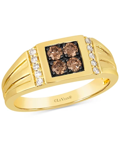 Le Vian Men's Chocolate Diamond & Nude Diamond Ring (1/2 ct. t.w.) in 14k Gold
