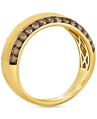 Le Vian Chocolatier Men's Chocolate Diamond Two Row Band (1 ct. t.w) in 14k Gold