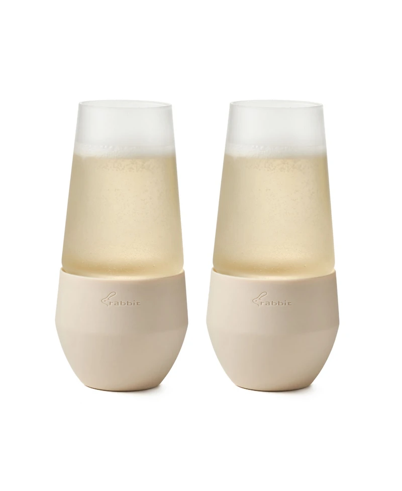 Rabbit Freezable Champagne Glasses, Set of 2