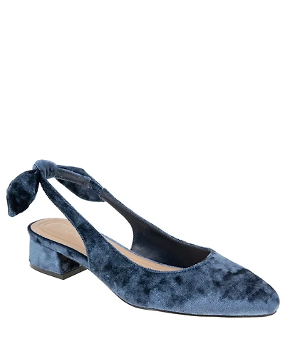 BCBGeneration Women's Torna Velvet Slingback Block Heel Pumps