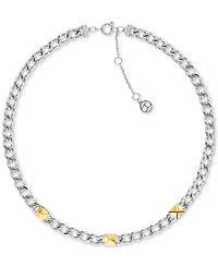 Tommy Hilfiger Two-Tone Stainless Steel Necklace, 16" + 2" extender