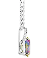 Mystic Topaz (3-5/8 ct. t.w.) & Diamond Accent Oval 18" Pendant Necklace Sterling Silver (Also Pink Topaz)