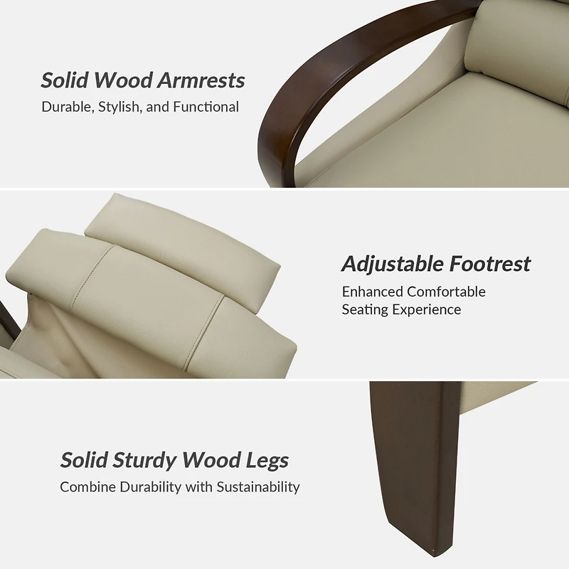 Alex Genuine Leather Manual Recliner