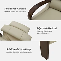 Alex Genuine Leather Manual Recliner
