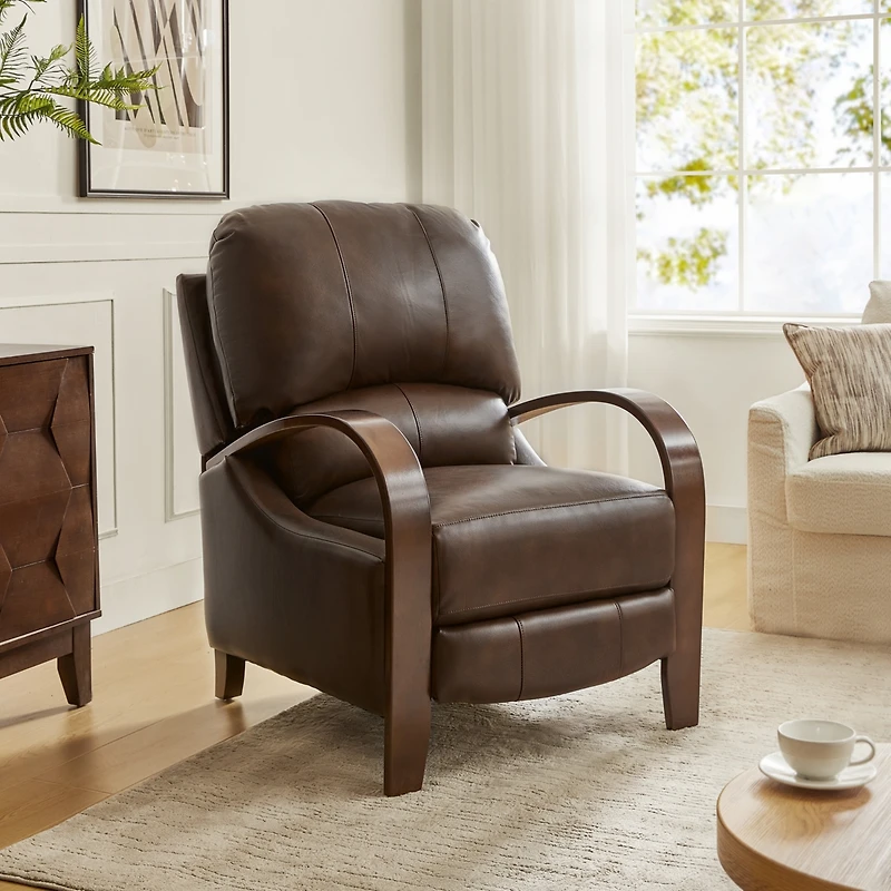 Alex Genuine Leather Manual Recliner