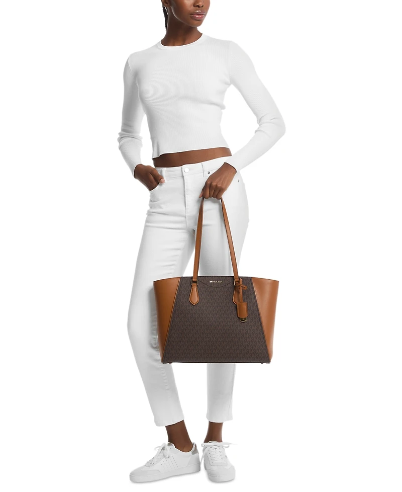 Michael Kors Taryn Logo Large Top Zip Tote