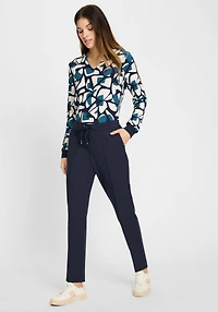 Olsen Women's Lisa Fit Straight Cropped Jersey Pant
