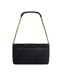 Denim Brass Hardware Flap