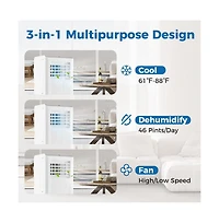 Btu Portable Air Conditioner 3 in 1 Ac Unit Fan and Dehumidifier