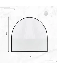 Homlux Arched Wall Mounted Mirror 32"x34" in Black