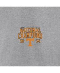Fanatics Women's Heather Gray Tennessee Volunteers 2024 Ncaa Men's Baseball College World Series Champions Schedule V-Neck T-Shirt