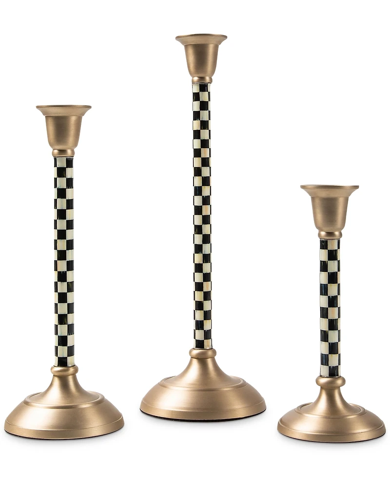 Mackenzie-Childs Courtly Check Small Candlestick