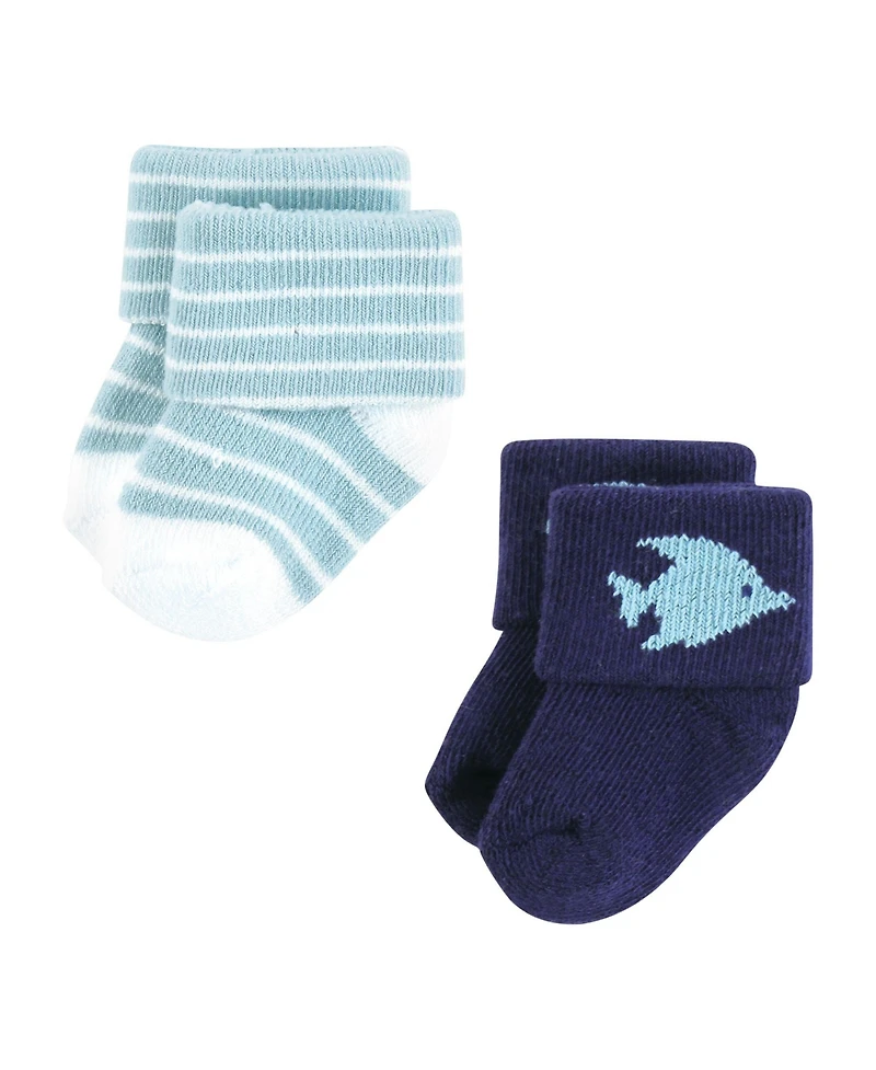 Hudson Baby Boys Comfort 8-Pack Terry Socks