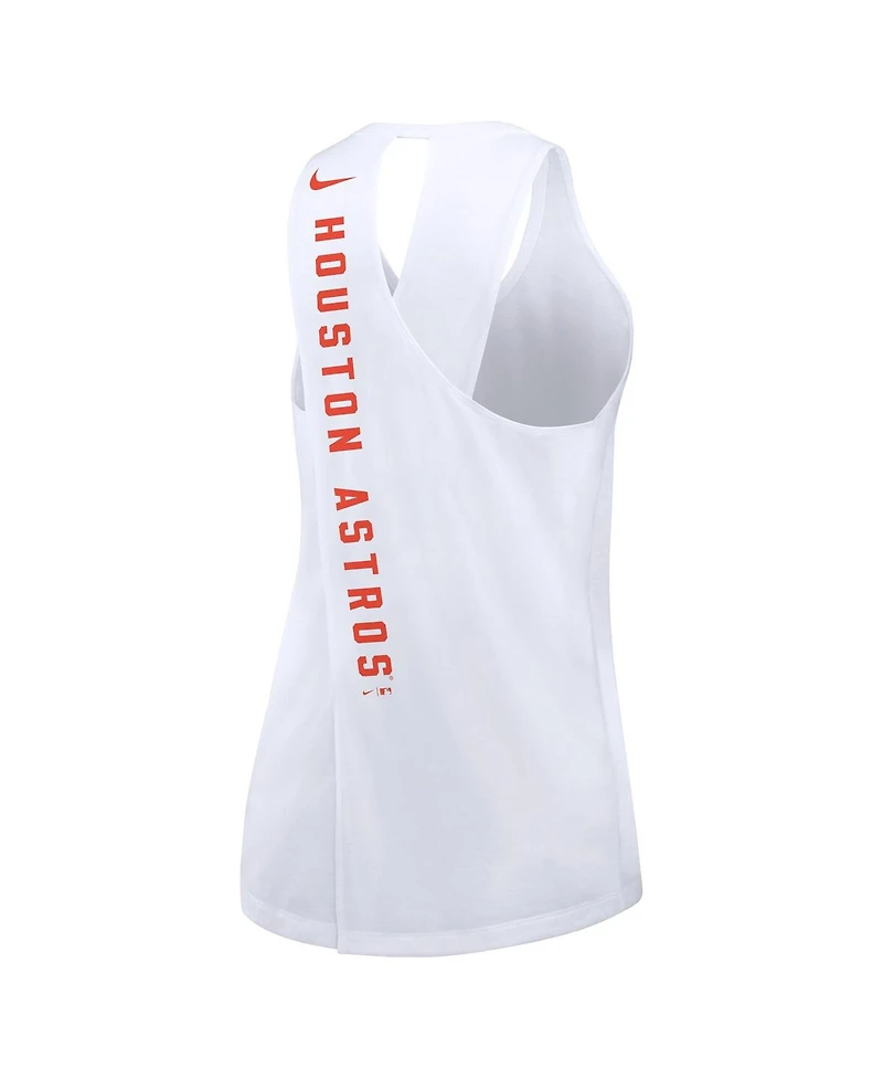 Nike Women's White Houston Astros Team Crossback Tank Top