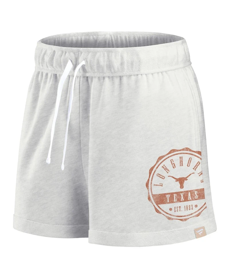 Fanatics Women's Oatmeal Texas Longhorns Win Badge Shorts