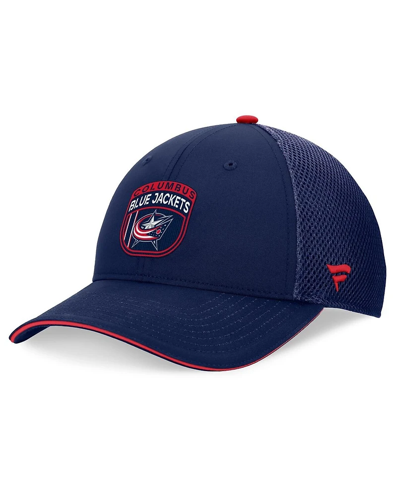 Fanatics Men's Navy Columbus Blue Jackets 2024 Nhl Draft On Stage Trucker Adjustable Hat