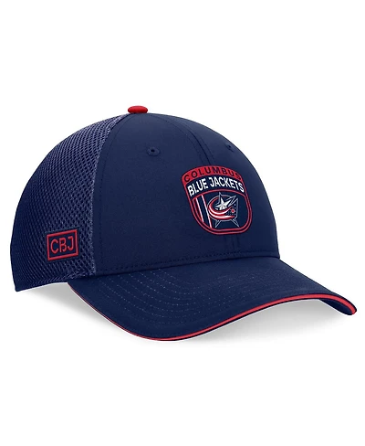 Fanatics Men's Navy Columbus Blue Jackets 2024 Nhl Draft On Stage Trucker Adjustable Hat