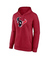 Fanatics Women's Red Houston Texans Primary Logo Pullover Hoodie