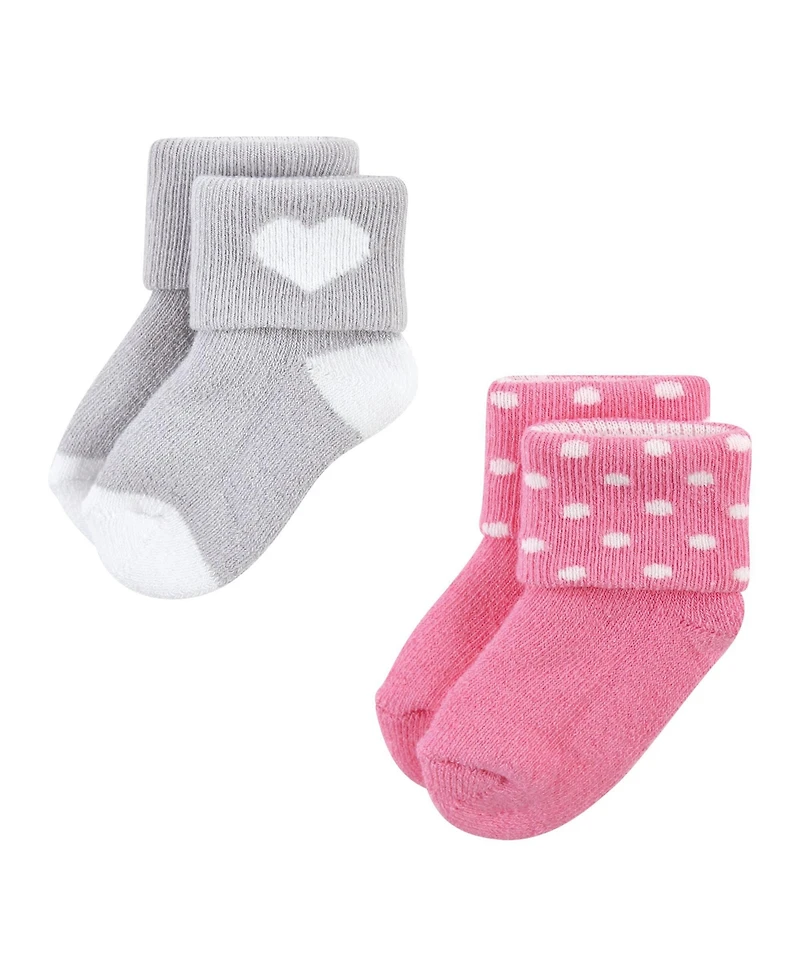 Hudson Baby Baby Girls Hudson Grow With Me Socks 12pk, Bird, 0-24 Months