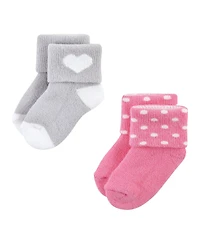 Hudson Baby Baby Girls Hudson Grow With Me Socks 12pk, Bird, 0-24 Months